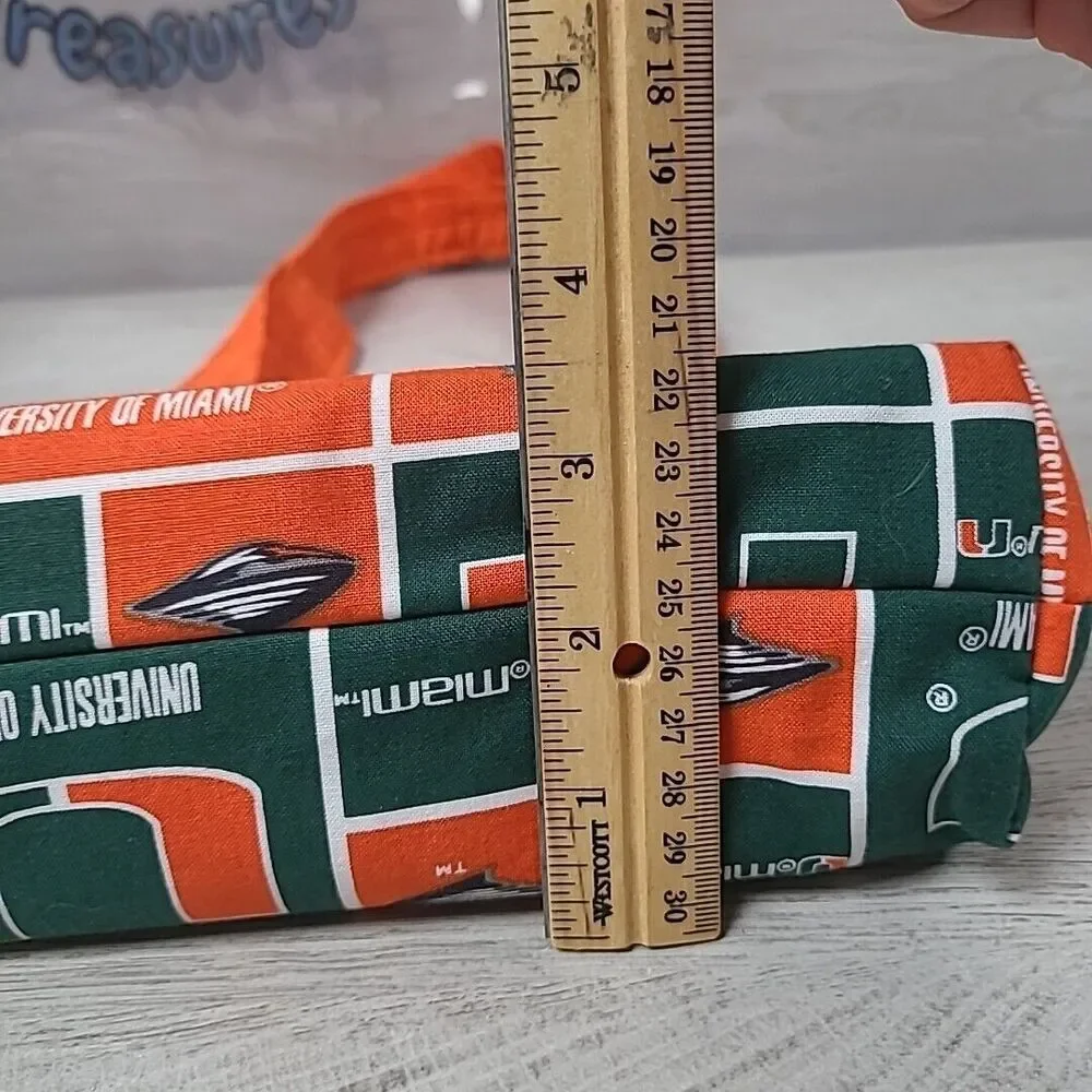 University of Miami Double Strap Purse Handbag 8x6.5x4 NEW NWOT - Picture 7 of 8